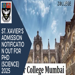 St Xaviers Admission Notification Out For PhD Science 2025